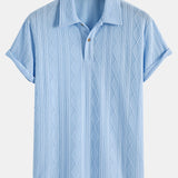 Polo Jacquard Geometrické v Rombovom Pletení