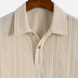 Polo Jacquard Geometrické v Rombovom Pletení