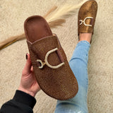 Glam Hnedé Klapky