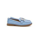 Štvorcová modrá loafer