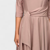 Ana | Elegantné Midi Šaty s Pásom