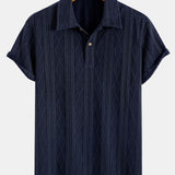 Polo Jacquard Geometrické v Rombovom Pletení