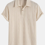 Polo Jacquard Geometrické v Rombovom Pletení