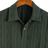 Polo Jacquard Geometrické v Rombovom Pletení
